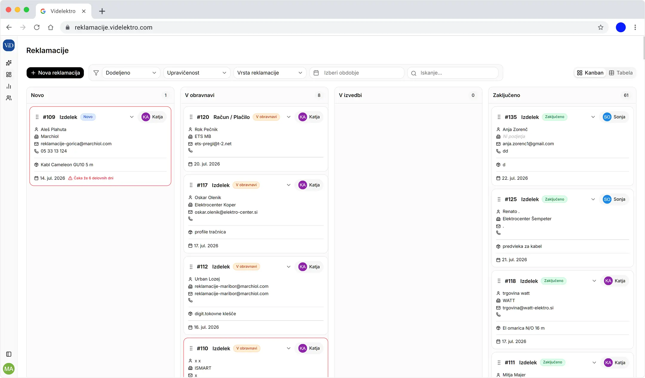 Complaint operations platform in use