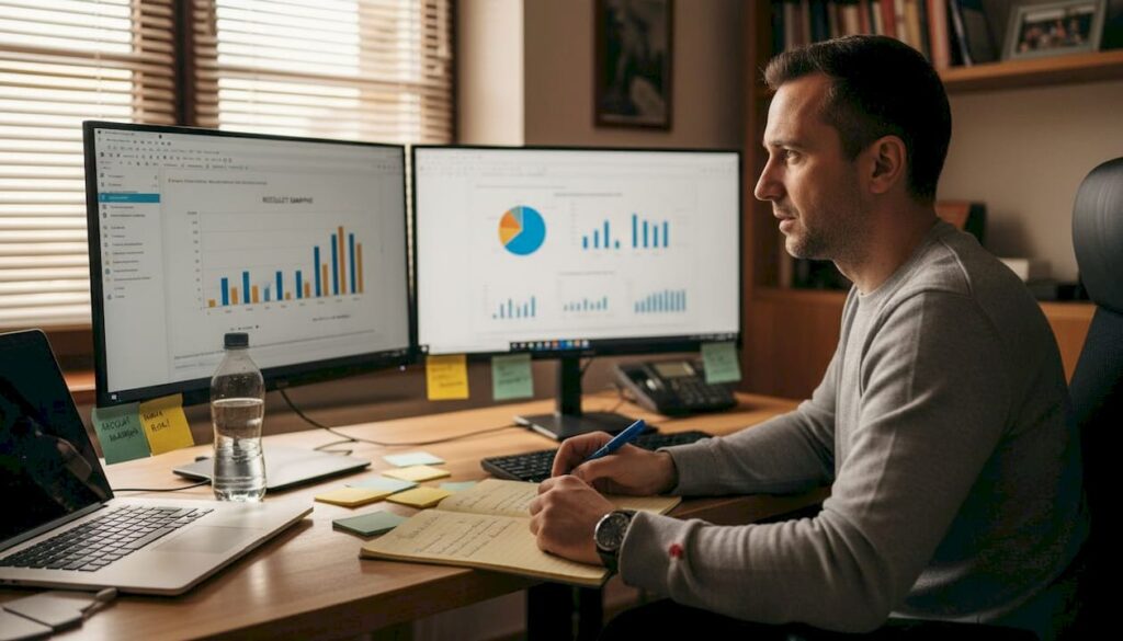 Vodja marketinga pripravlja strategijo za uspešno prodajo prek spletnih kanalov.