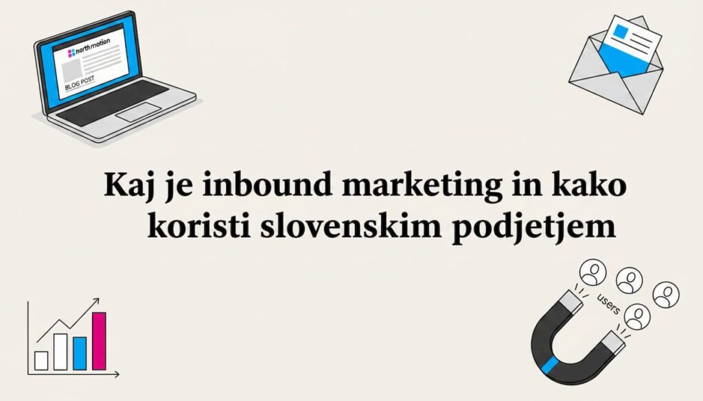 Privlačna ilustracija za naslovno kartico inbound marketinga