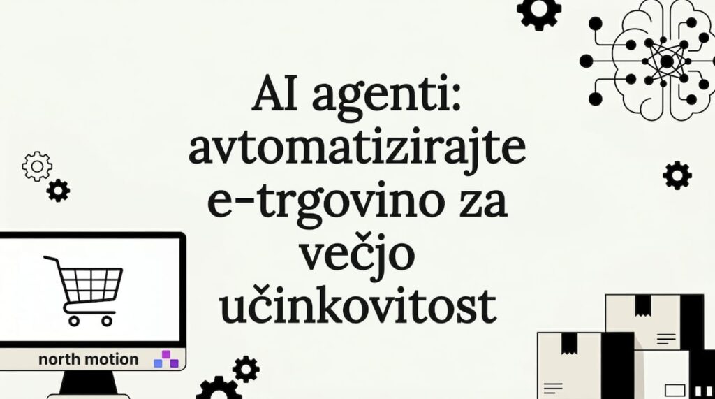 Uvodna ilustracija, ki združuje motive umetne inteligence in trgovinskega sveta