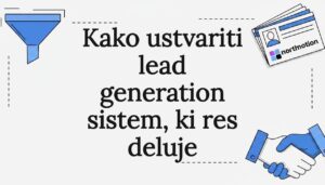 Naslovna grafika za pridobivanje novih strank v sodobnem vektorskem slogu