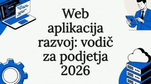 Ilustracija, ki uvaja temo razvoja spletnih aplikacij