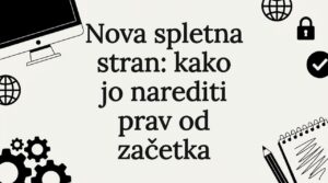 Okrasna naslovna kartica za blog z ikonami spletnih strani