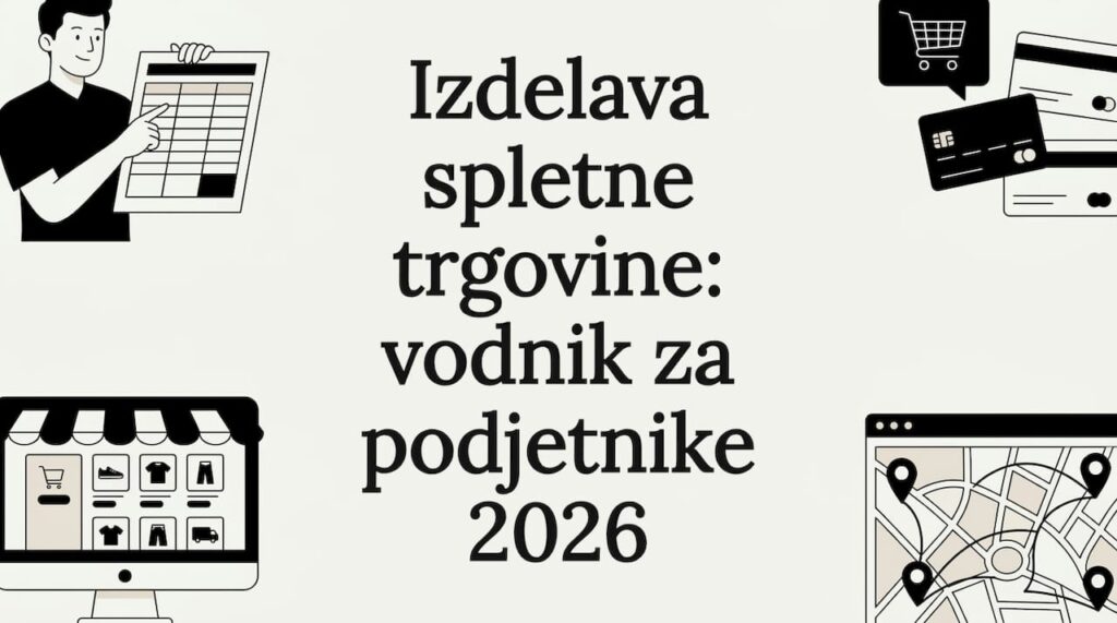 Ilustrirana naslovnica za spletno trgovino