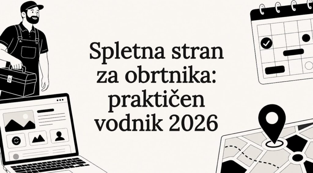 Okrasna naslovna kartica s simboli rokodelstva in spleta